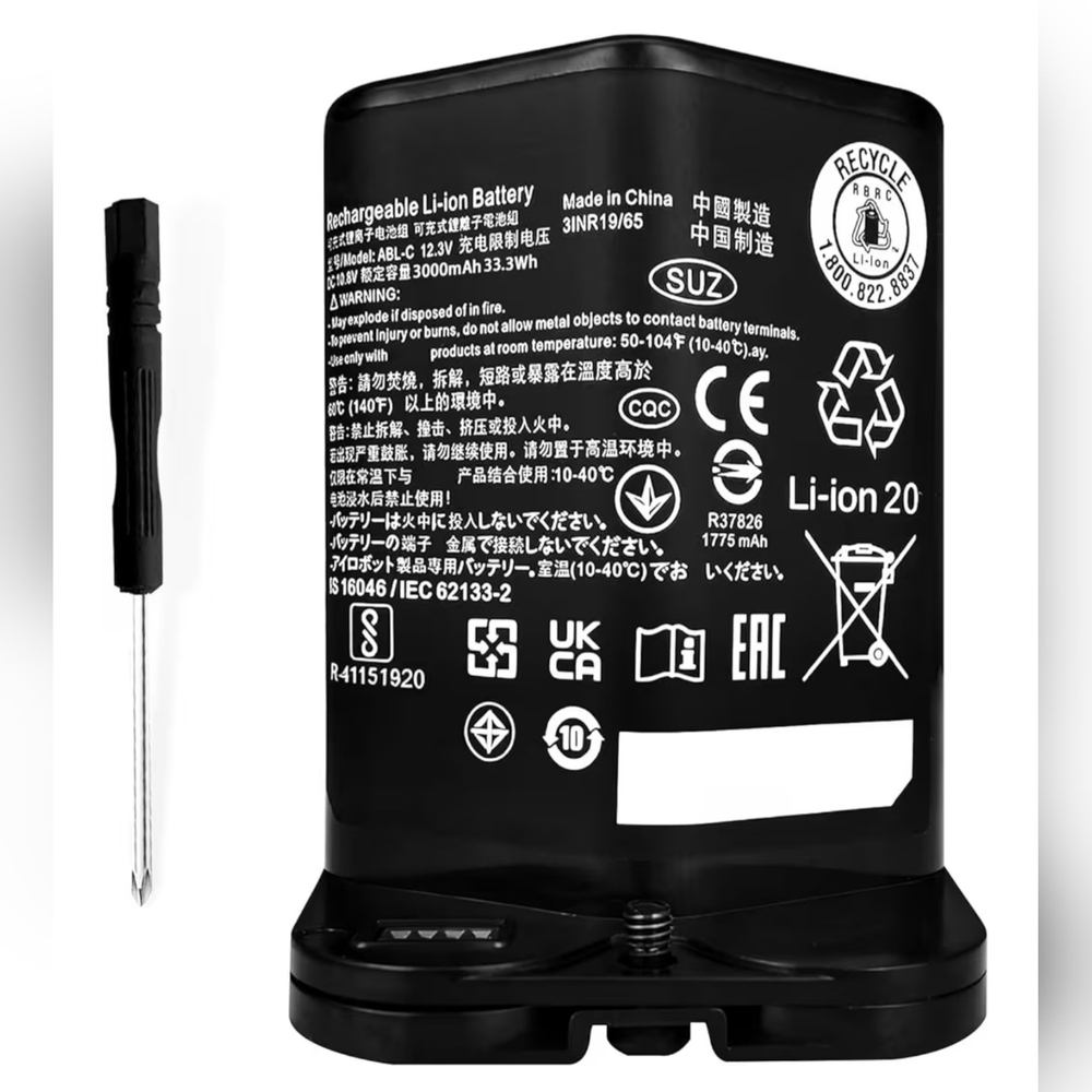 Rechargeable Li-ion 1775mAh Battery Pack - Black